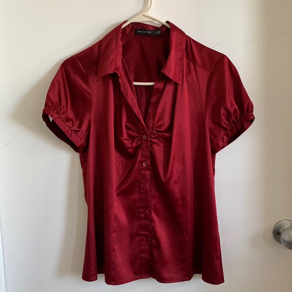 The Limited SMALL wine blouse